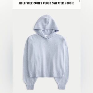 Hollister Comfy Cloud Sweater Hoodie. Size S. Color: Dusty Blue. New with Tags.